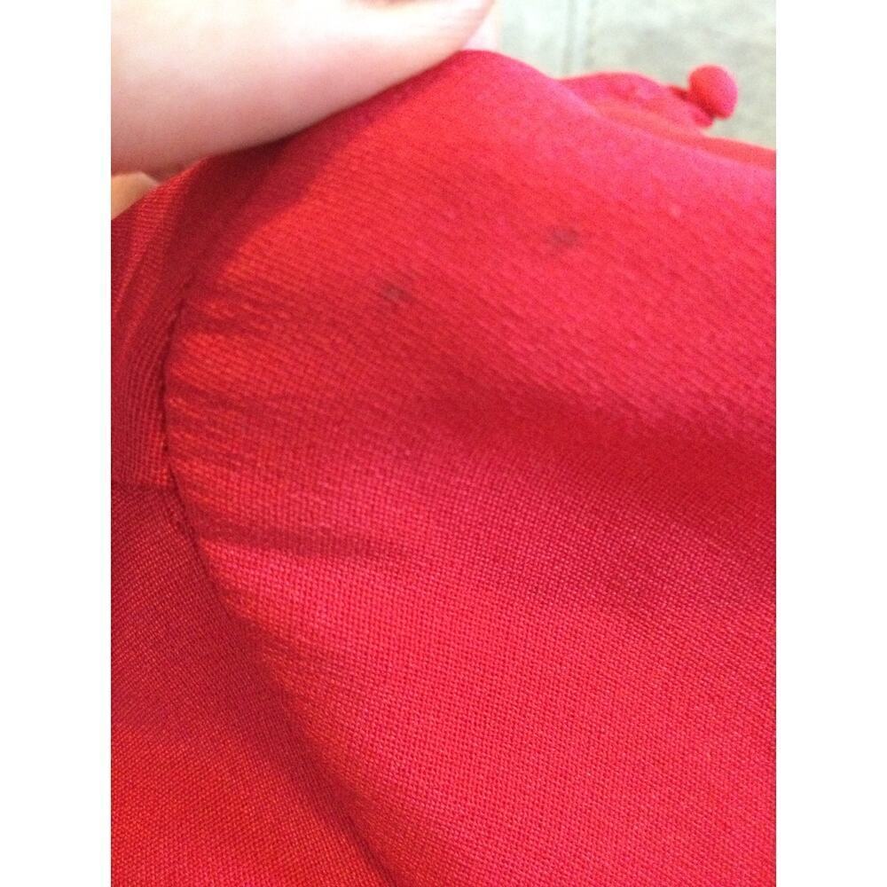 Alexis Red Stone top womens XS Cherry holiday festive formal asymmetrical hem - Picture 14 of 14